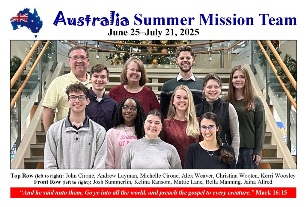 2025 Australia - Prayer Card Front